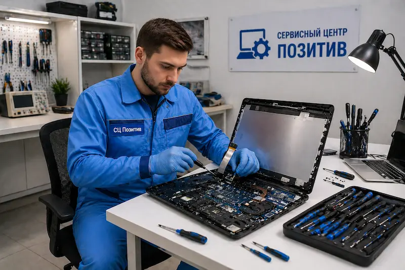 Замена шлейфа матрицы ноутбука в Солнечногорске