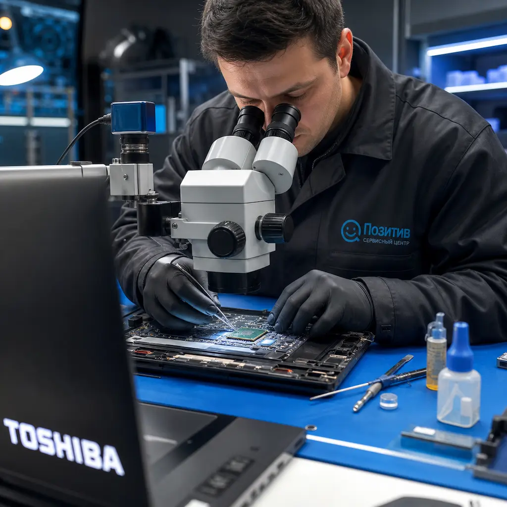 Замена видеокарты ноутбука Toshiba в Солнечногорске