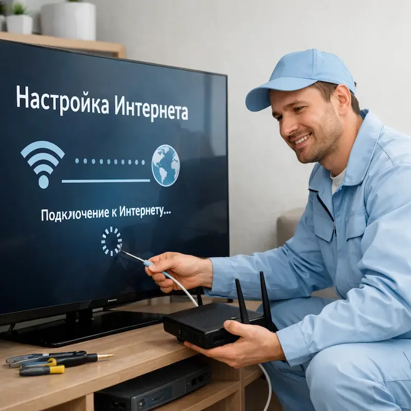 Настройка интернета на ТВ в Солнечногорске