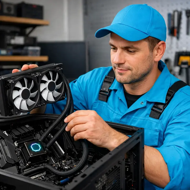 Установка водяного охлаждения на компьютер в Солнечногорске